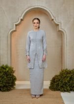 Saloma Songket Kebarung in Grey