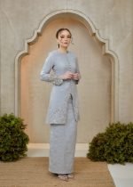 Saloma Songket Kebarung in Grey