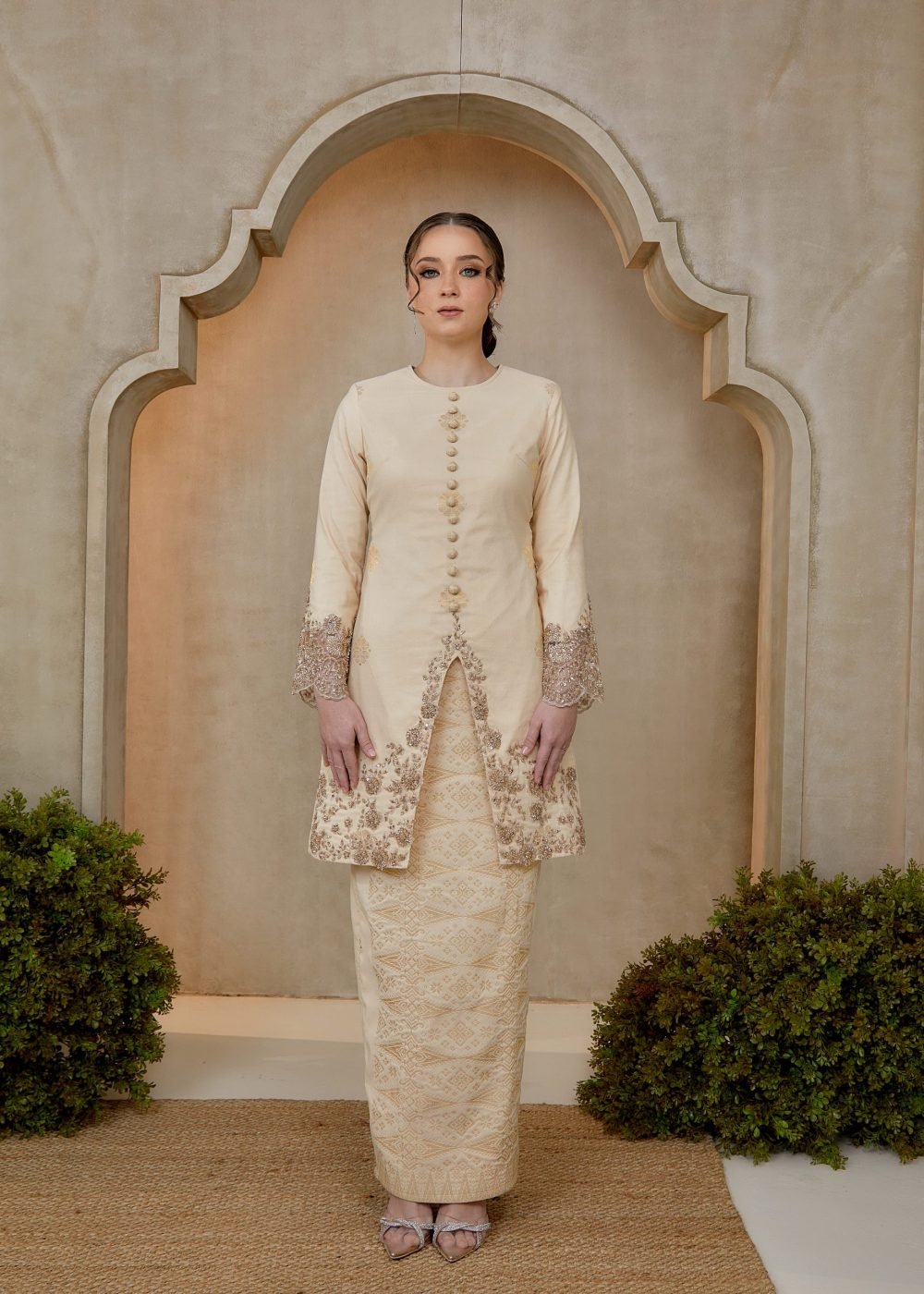 Saloma Songket Kebarung in Champagne