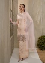 Seroja Songket Kurung in Salmon