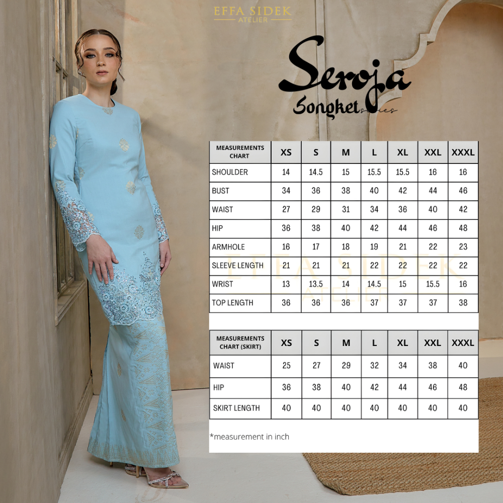 Seroja Songket Kurung in Salmon
