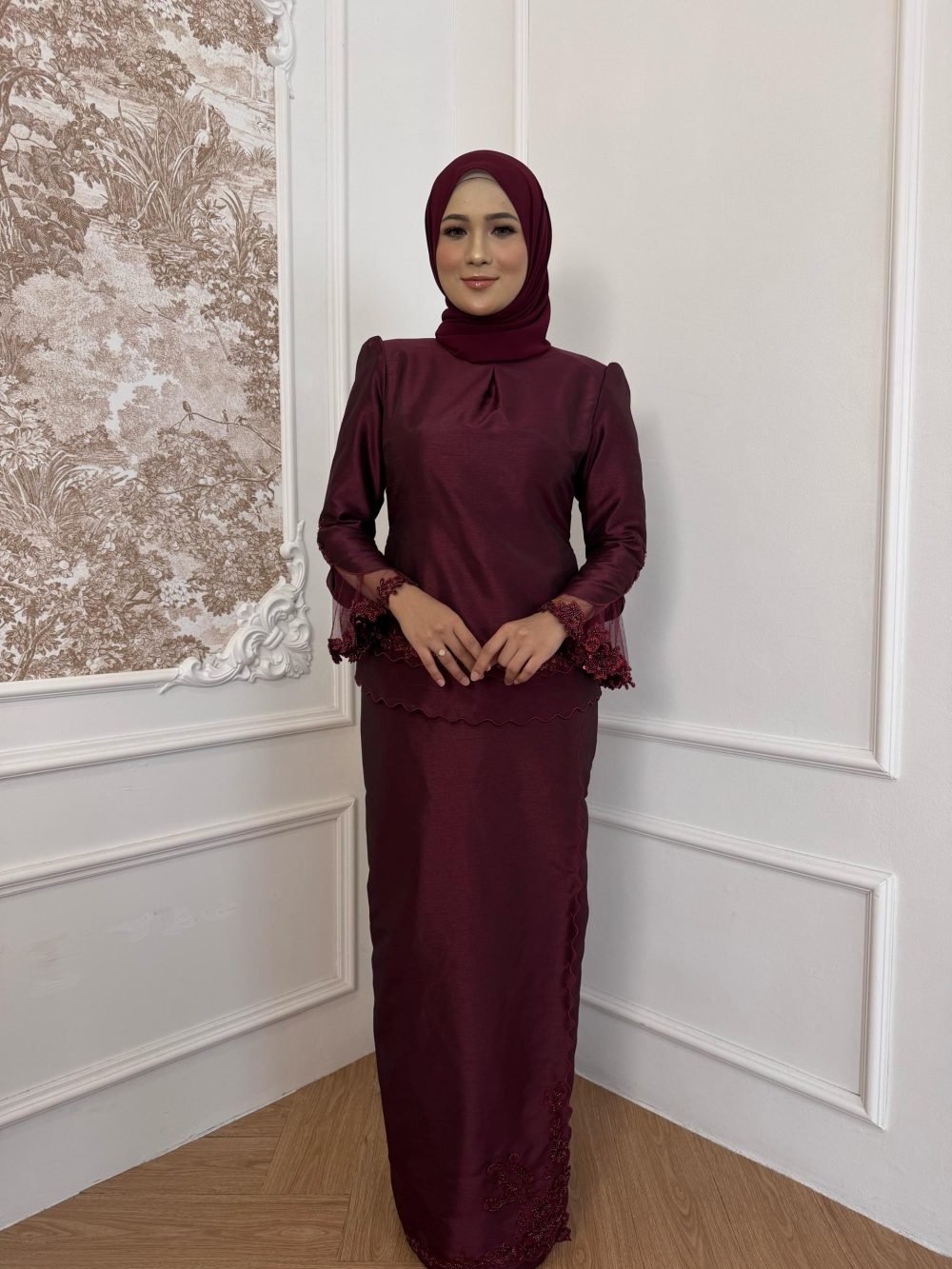 Sheena Kurung in Purple Plum
