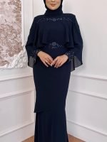 Darwisya Dress in Navy Blue