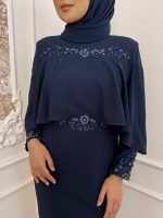 Darwisya Dress in Navy Blue
